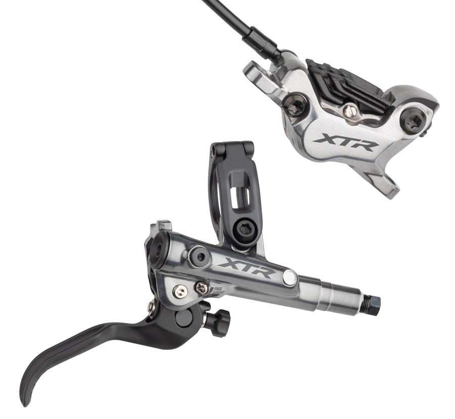 Shimano XTR BL- M9120/BR-M9120 Disc Brake and Lever - Rear, Hydraulic, Post Mount, Finned Metal Pads, Gray 
