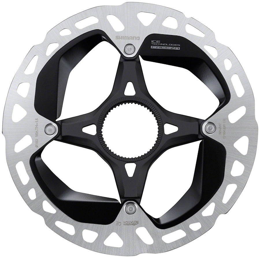 Shimano XTR RT-MT900-SE Disc Brake Rotor - 160mm, Center Lock (External Tooth Lock Ring), Silver/Black (5%Off)