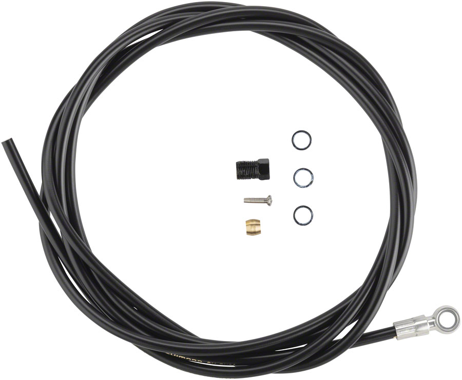 Shimano SM-BH90-SBM High Pressure Disc Brake Hose Kit - Corrosion-Resistant Banjo, 2000mm, Black 