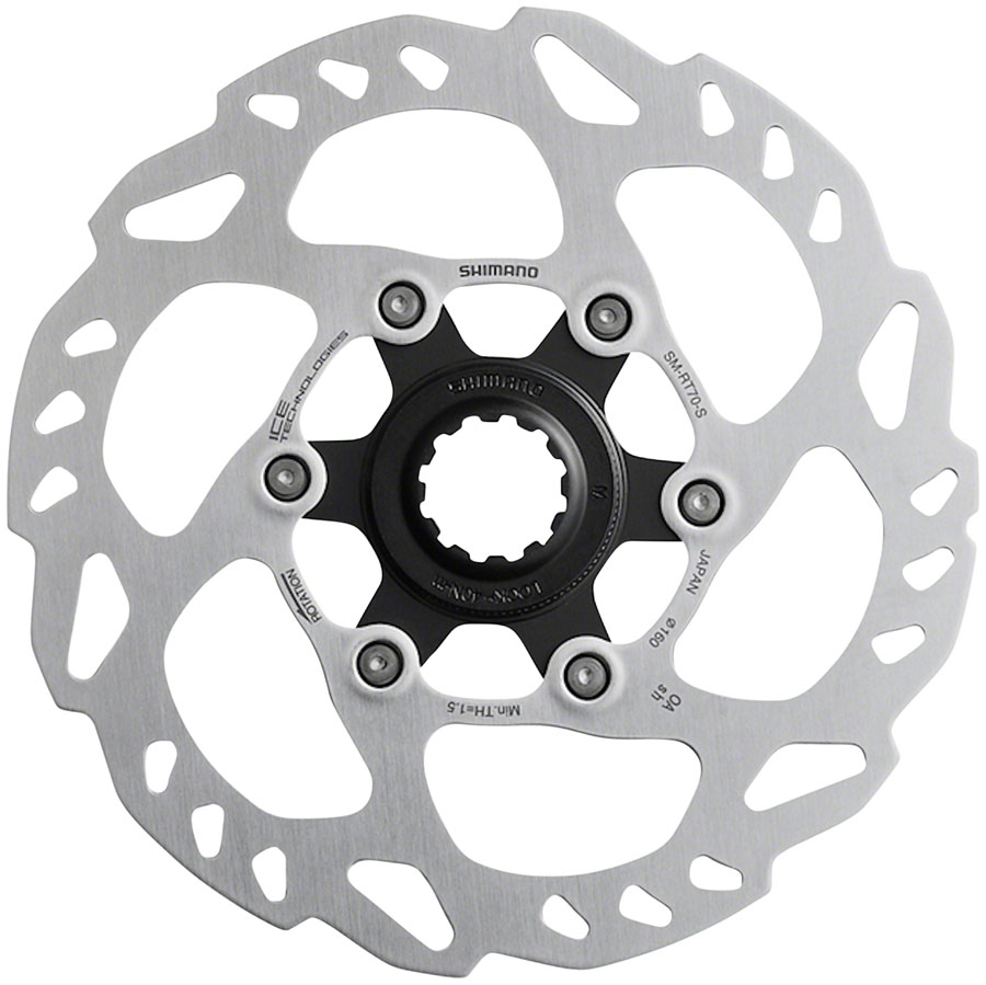 Shimano SLX SM-RT70-SI Disc Brake Rotor - 160mm, Center Lock, Silver 