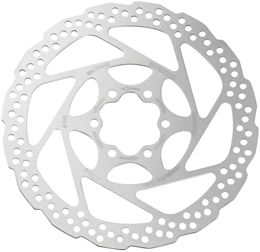 Shimano Deore SM-RT56-SP Disc Brake Rotor - 160mm, 6-Bolt, For Resin Pads Only, Silver 