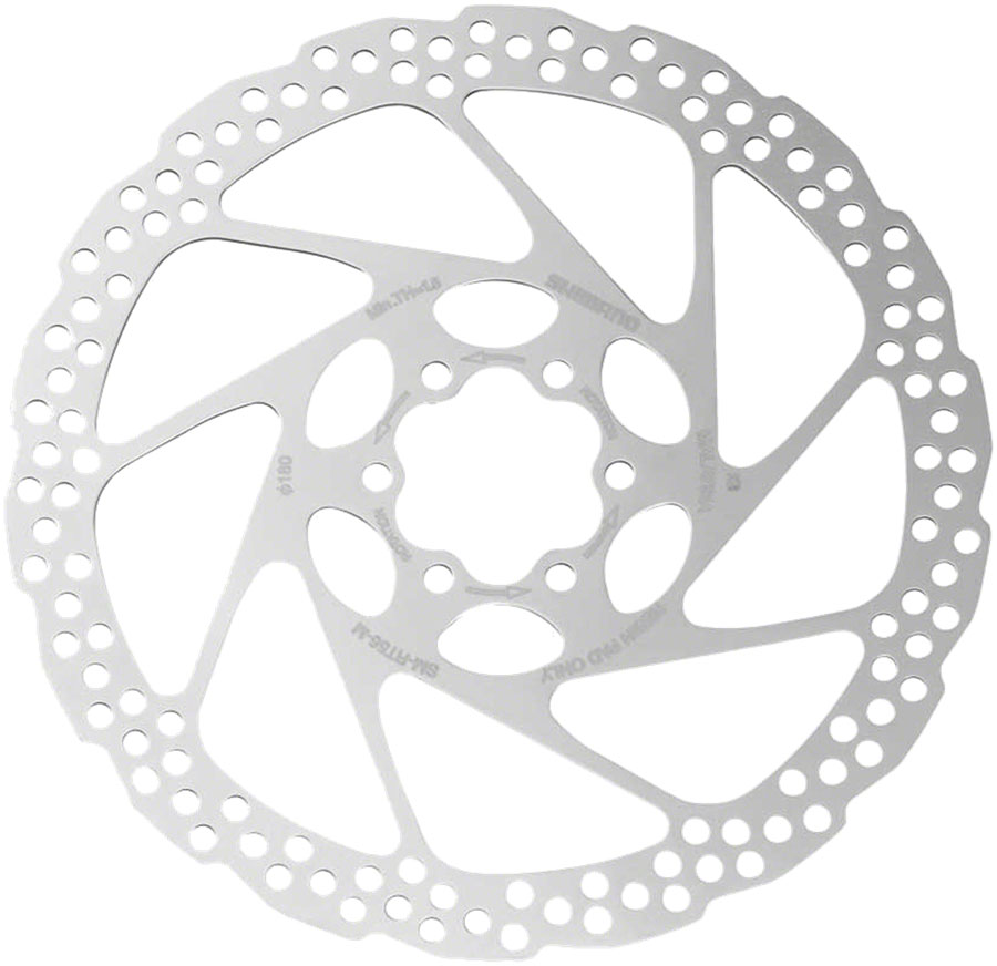 Shimano Deore SM-RT56-MP Disc Brake Rotor - 180mm, 6-Bolt, For Resin Pads Only, Silver 