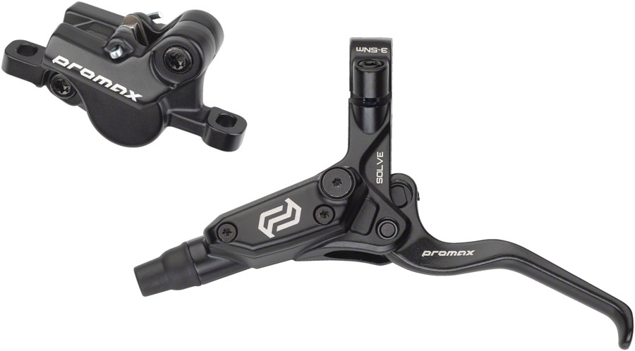 Promax Solve DSK-923 Disc Brake and Lever Set - Front, 2-Piston Hydraulic, Post Mount, Black 