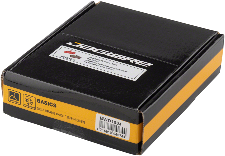 Jagwire Sport Semi-Metallic Disc Brake Pads for SRAM Guide RSC, RS, R, Avid Trail: Box of 25 Pairs 