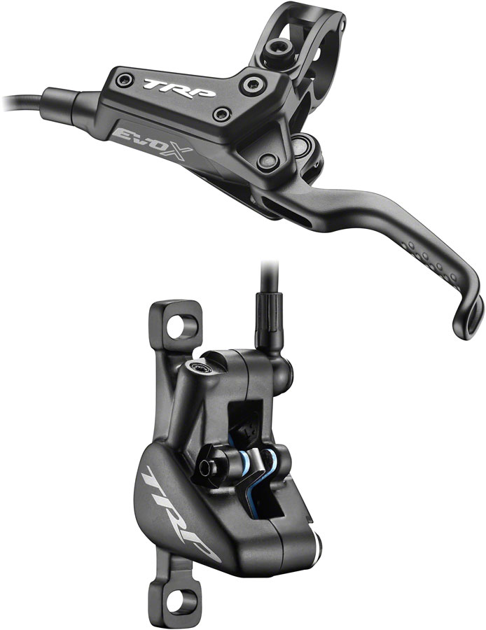 TRP EVO X HD-M9020 Disc Brake and Lever - Left/Front or Rear, 1900mm Hose, Post Mount, 2-Piston, Black