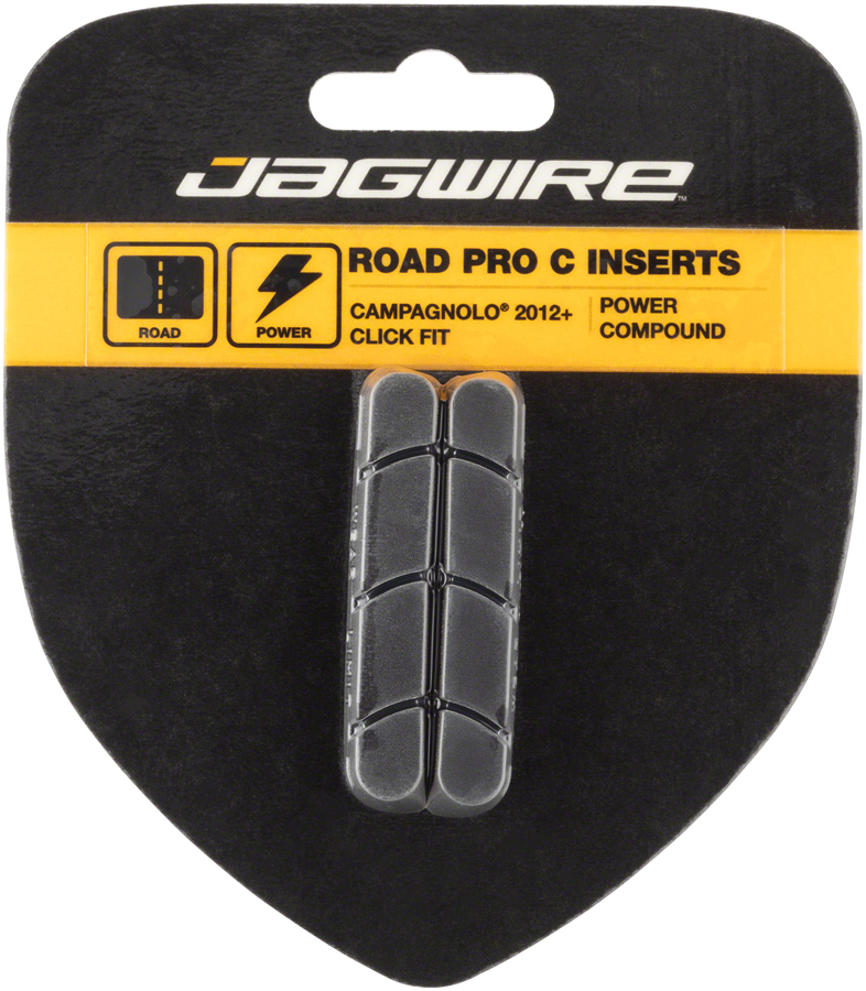 Jagwire Road Pro C Brake Pad Inserts Campagnolo Click Fit 2012+, Black 