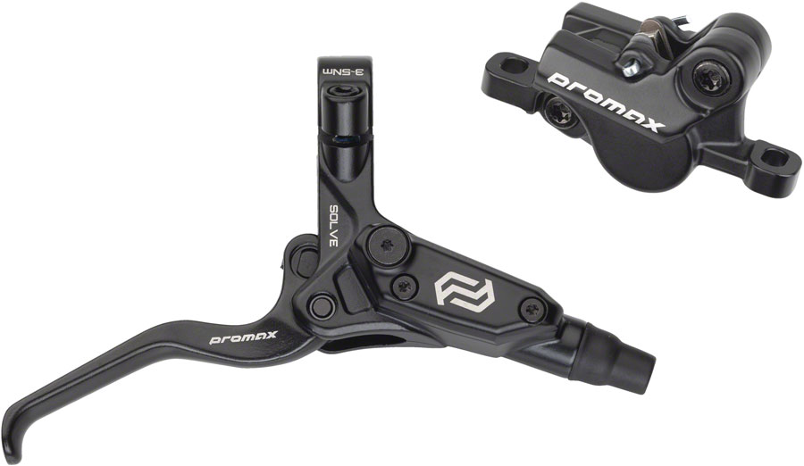 Promax Solve DSK-923 Disc Brake and Lever Set - Rear, 2-Piston Hydraulic, Post Mount, Black 