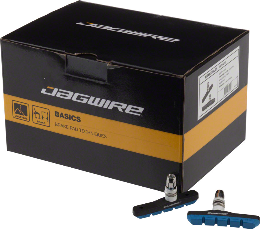 Jagwire Mountain Sport Brake Pads Threaded Post Box of 25 Pair, Blue 
