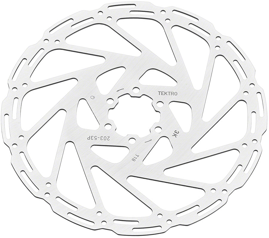 Tektro TR203-53 Disc Rotor - 203mm, 6-Bolt, 1.8mm Thickness, For 4-Piston Calipers