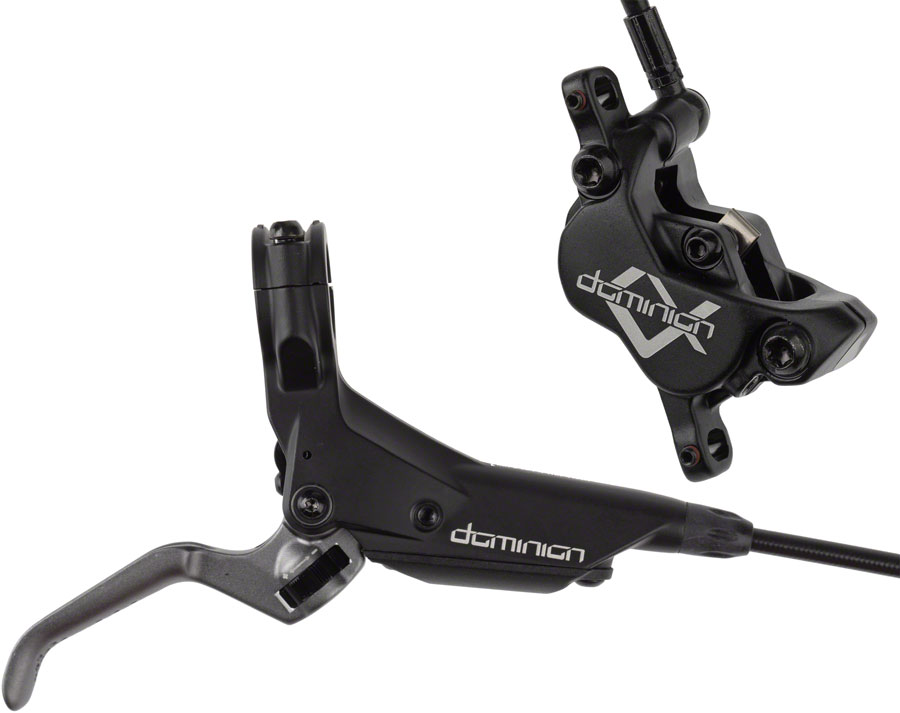 Hayes Dominion A4 Disc Brake and Lever - Rear, Hydraulic, Post Mount, Stealth Black/Gray 