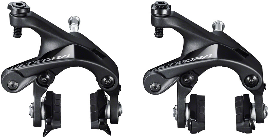 Shimano Ultegra BR-R8100 Road Caliper Brake Set - Front and Rear, Dual Pivot, Black 