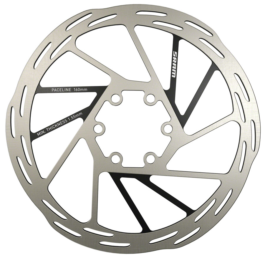 SRAM Paceline Disc Brake Rotor - 160mm, 6-Bolt, Silver/Black 