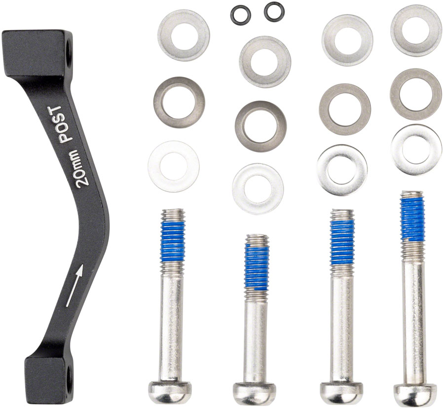 SRAM/ Avid 20mm Post-Mount Disc Caliper to Post Mount Frame/Fork Adaptor with Stainless Bolts Kits for Regular and CPS Calipers 