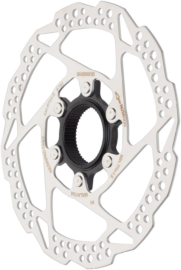 Shimano Deore SM-RT54-S Disc Brake Rotor - 160mm, Center Lock, For Resin Pads Only, Silver 