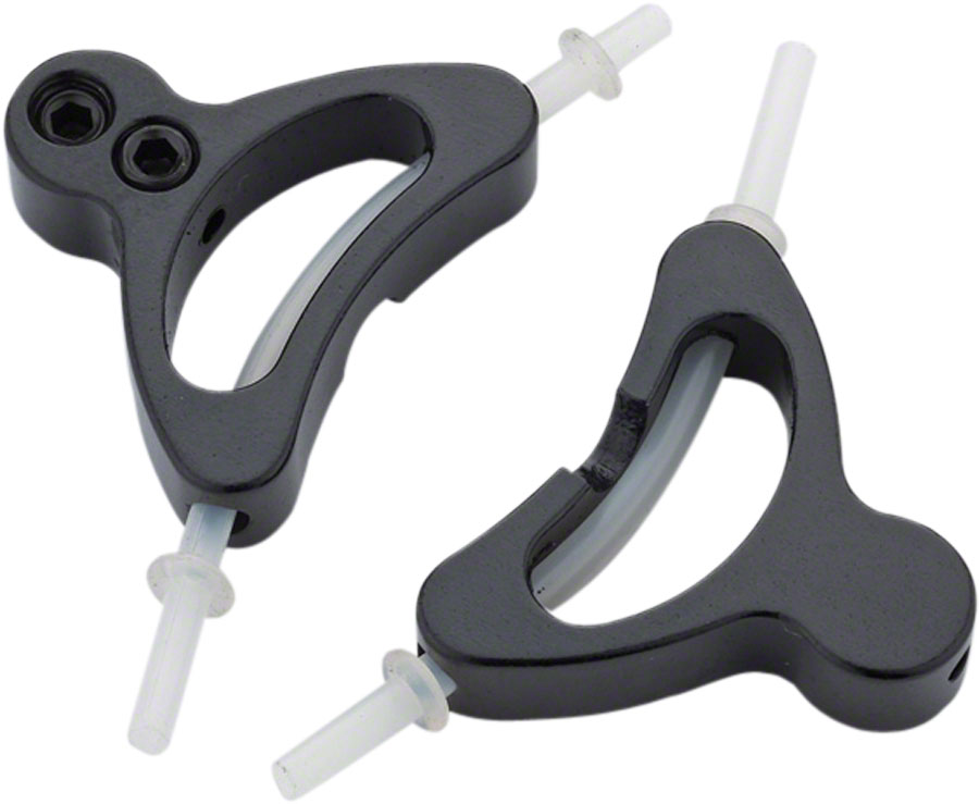 Jagwire Alloy Straddle Cable Carrier, Black, Pair 