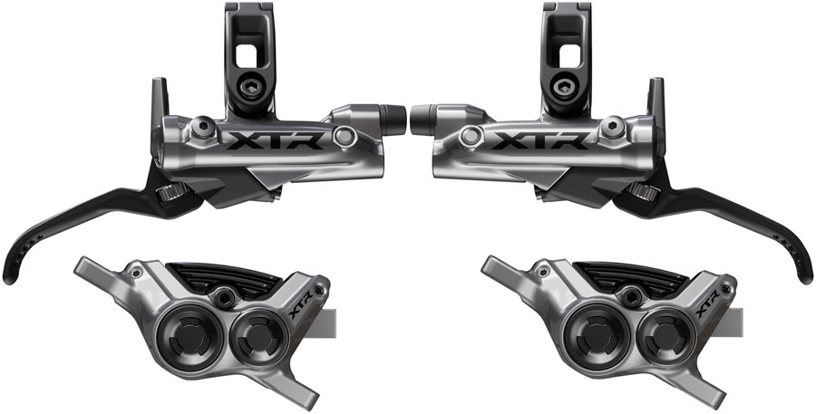 Shimano XTR M9220 Enduro Disc Brake Upgrade Kit - Right and Left BL-M9220 Levers, Post Mount, Front and Rear BR-M9220 4-Piston Calipers
