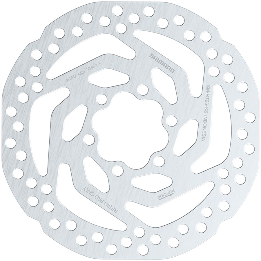 Shimano SM-RT26 SS Disc Brake Rotor - 140mm, 6-Bolt (Bolts Included), For Resin Pad Only
