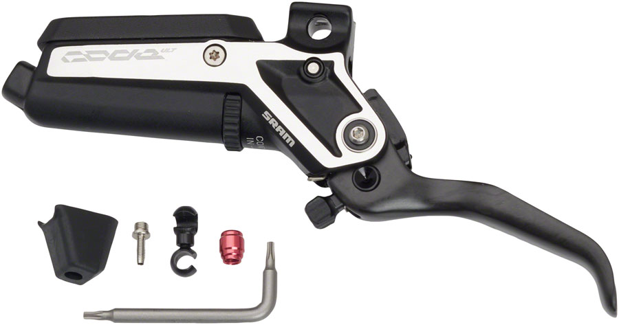 SRAM Code Ultimate Stealth Disc Brake Lever Assembly - Carbon Lever Blade, Black/Silver, C1 