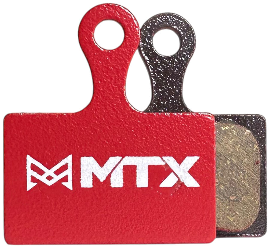 MTX Red Label RACE Disc Brake Pads - Ceramic/Kevlar Compound, Shimano Road XTR 9100 / GRX / Dura-Ace Road, 2-Piston, Single Set