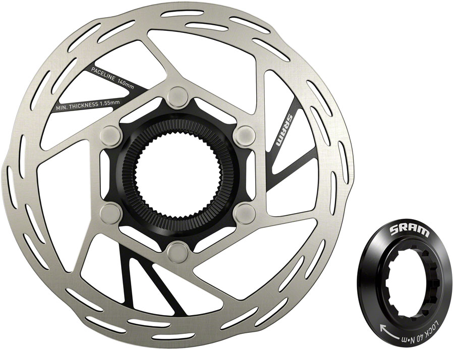 SRAM Paceline Disc Brake Rotor - 140mm, Center Lock, 1.85mm, Includes Internal Tooled Lockring