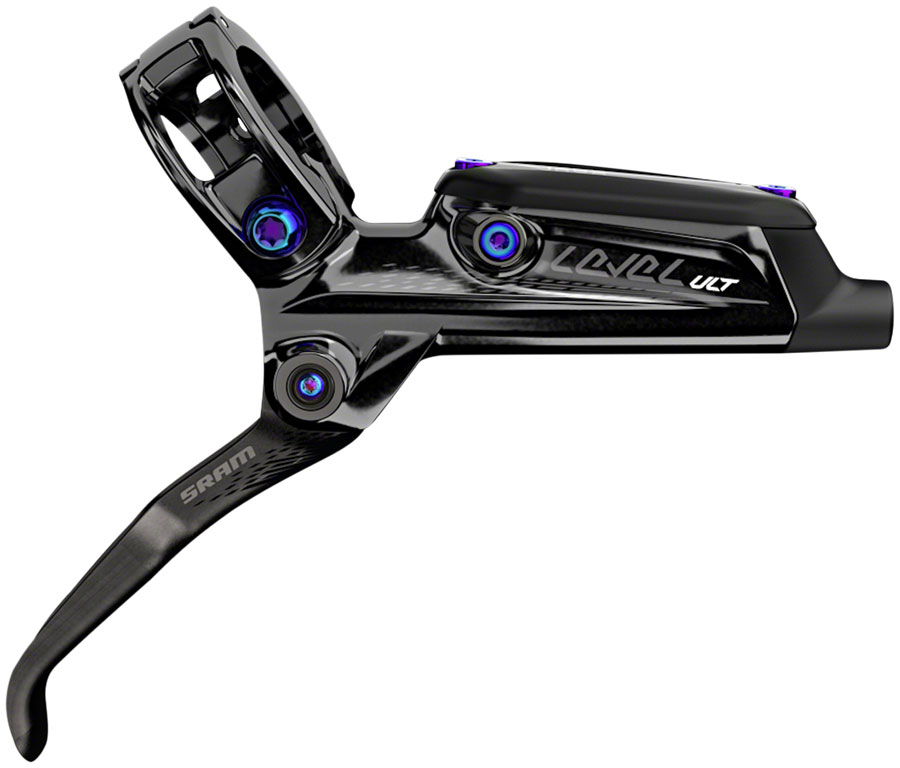 SRAM Level Ultimate Disc Brake and Lever - Front, Hydraulic, Post Mount, Black with Rainbow Hardware, B1 