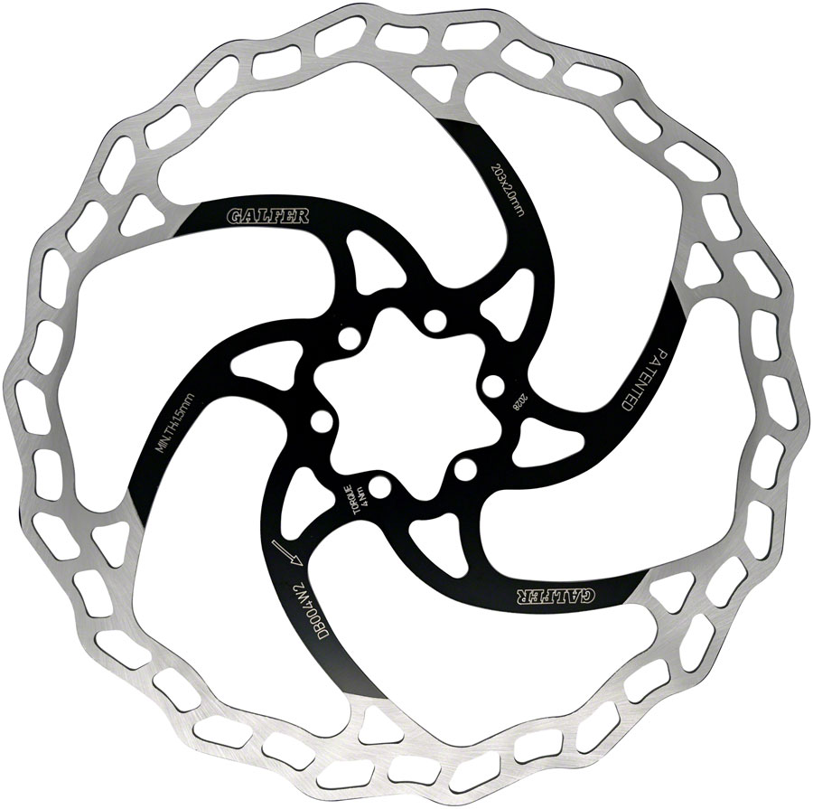 Galfer MTB/E-Bike Disc Brake Rotor - 203mm, 6-Bolt, 2.0mm 