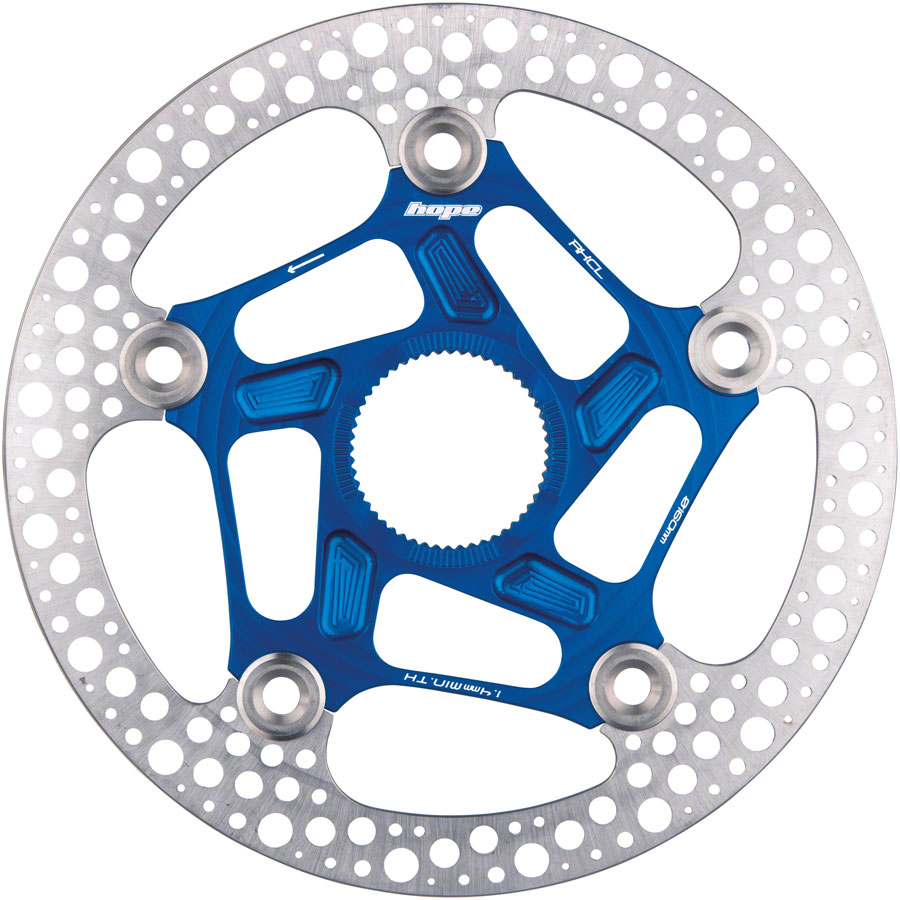 Hope RX Disc Rotor - 140mm, Center-Lock, Blue 