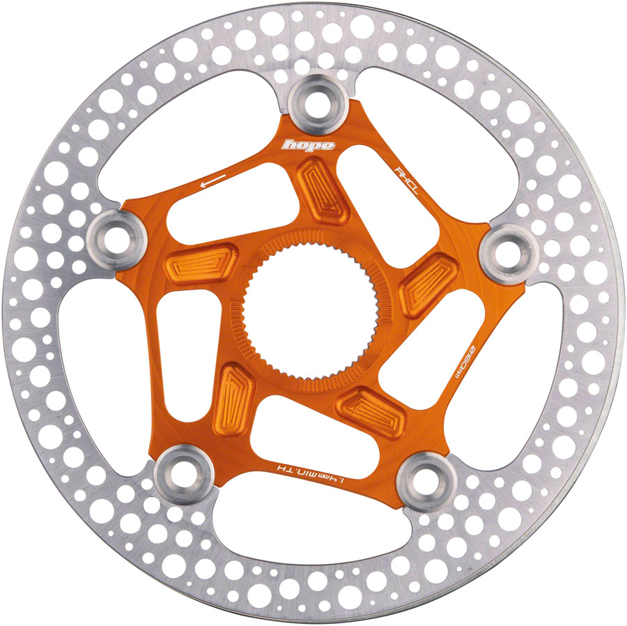 Hope RX Disc Rotor - 140mm, Center-Lock, Orange 