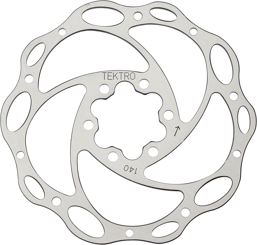 Tektro Lyra Cross Disc Brake Rotor - 140mm, 6-Bolt, Silver 
