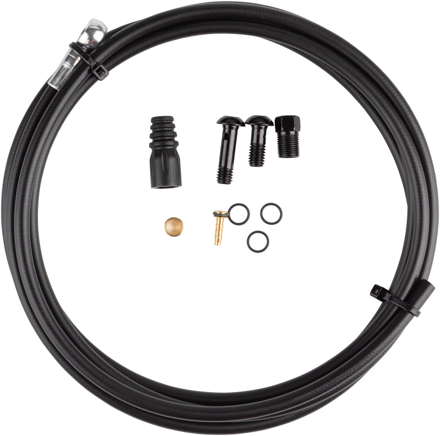 Tektro Disc Brake Hydraulic Hose Kit - With Banjo Unit, 5.5mm Kevlar Hose, 2000mm 