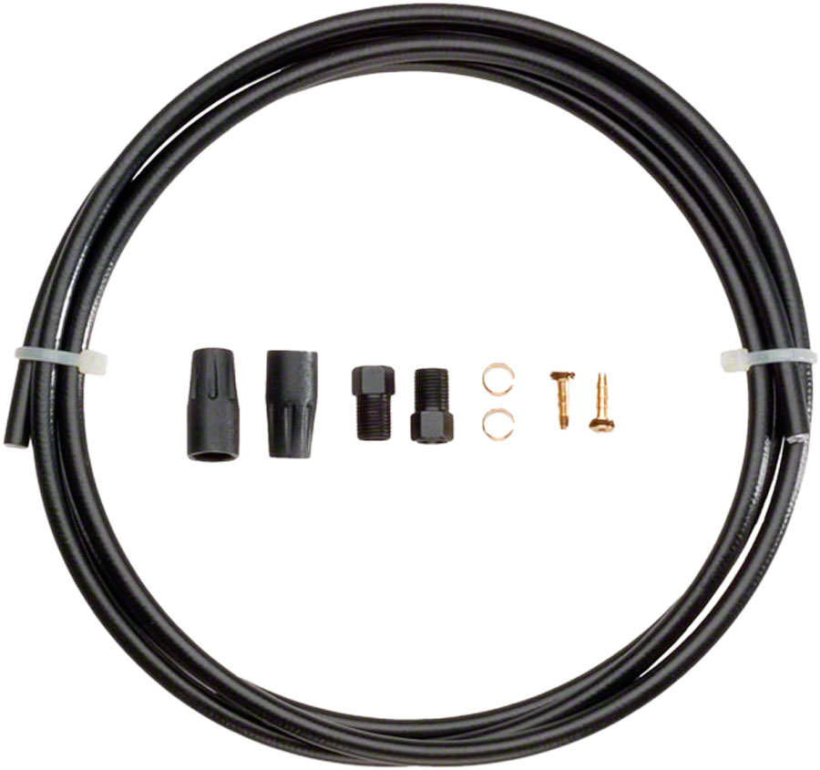 Tektro Hydraulic Brake Hose Kit - 2000mm, 5.5mm Hose, Black 