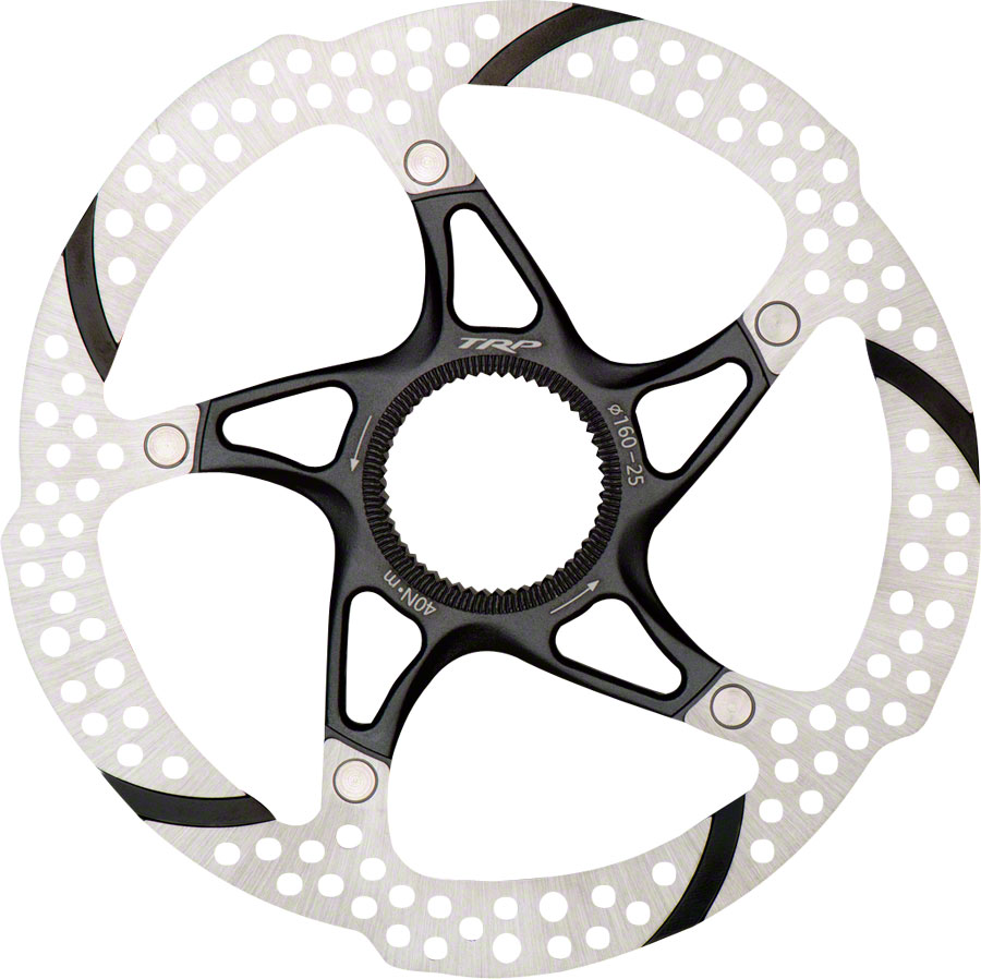 TRP-25 Disc Brake Rotor - 203mm, Center Lock, 1.8mm, Silver/Black 