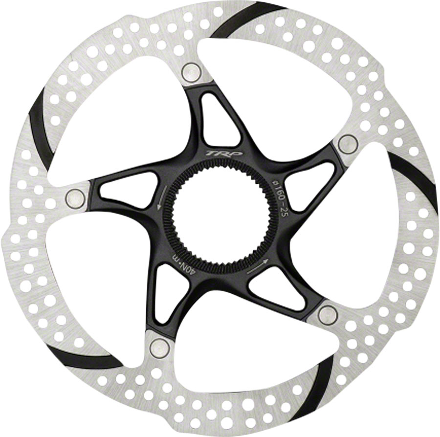 TRP-25 Disc Brake Rotor - 160mm, Center Lock, 1.8mm, Silver/Black 