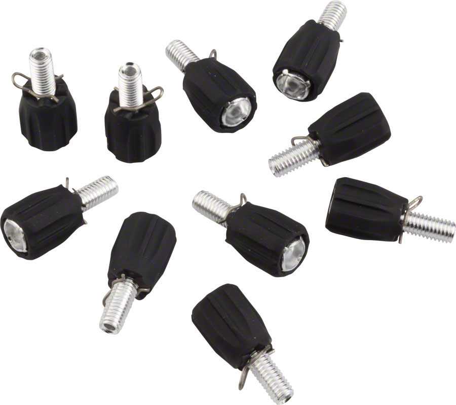 Jagwire Steel Frame Mount Index Adjusting Barrel M5 Bag of 10, Black 