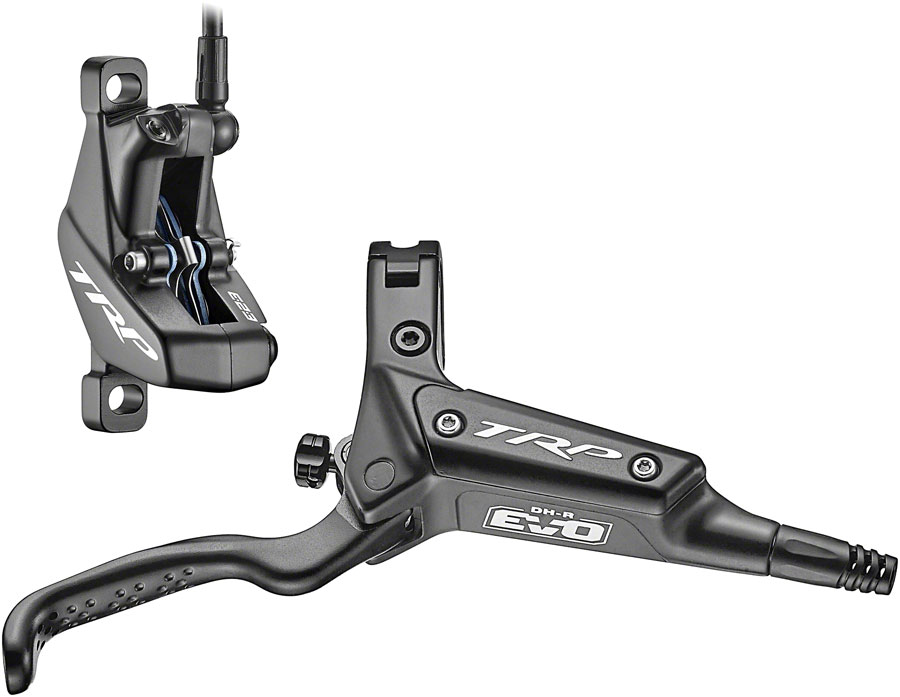 TRP DH-R EVO HD-M846 Disc Brake and Lever - Front, Hydraulic, 4-Piston, Post Mount, Black 