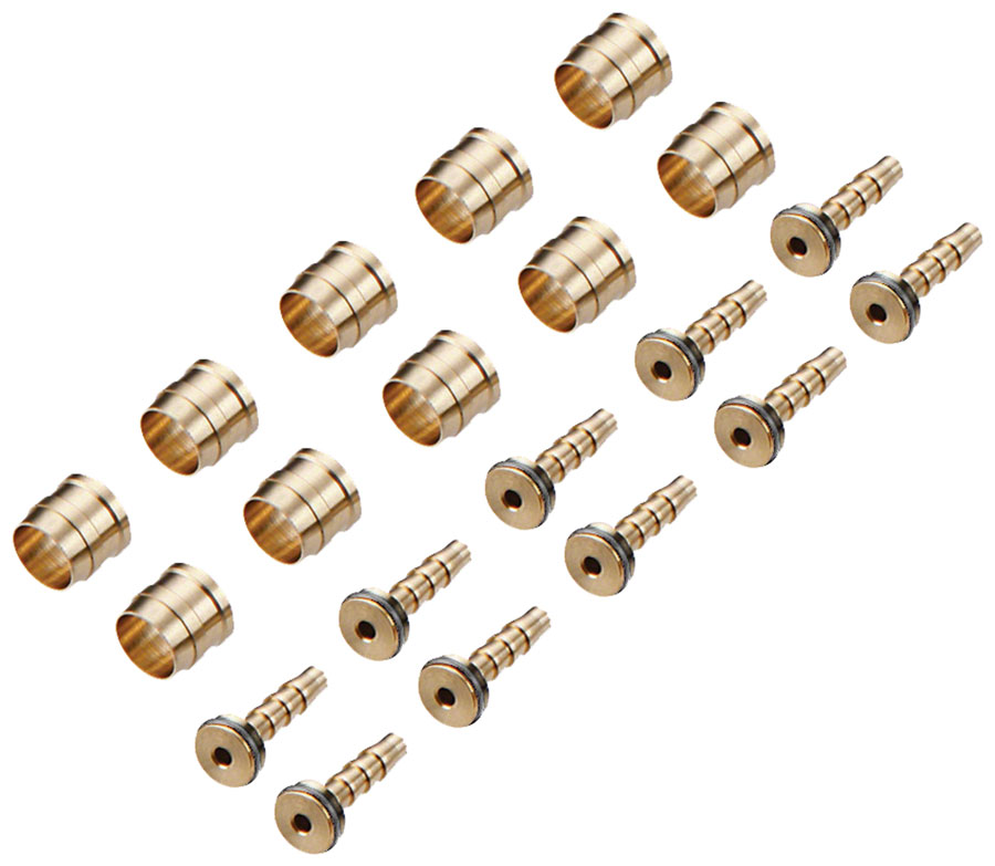 TRP Hydraulic Hose Kit - For 5.5mm, Compression Ferrules, Brass Inserts with O-Rings, 10/Each 