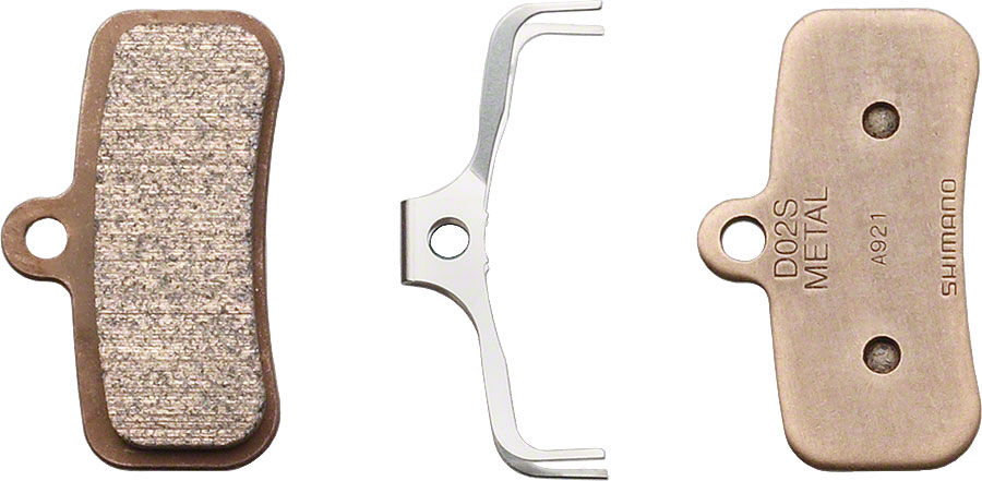 Shimano D02S-MX Disc Brake Pad and Spring - Metal Compound, Stainless Steel Back Plate, One Pair 
