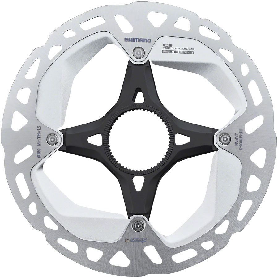 Shimano Deore XT RT-MT800-S Disc Brake Rotor with External Lockring - 160mm Center Lock Silver/Black