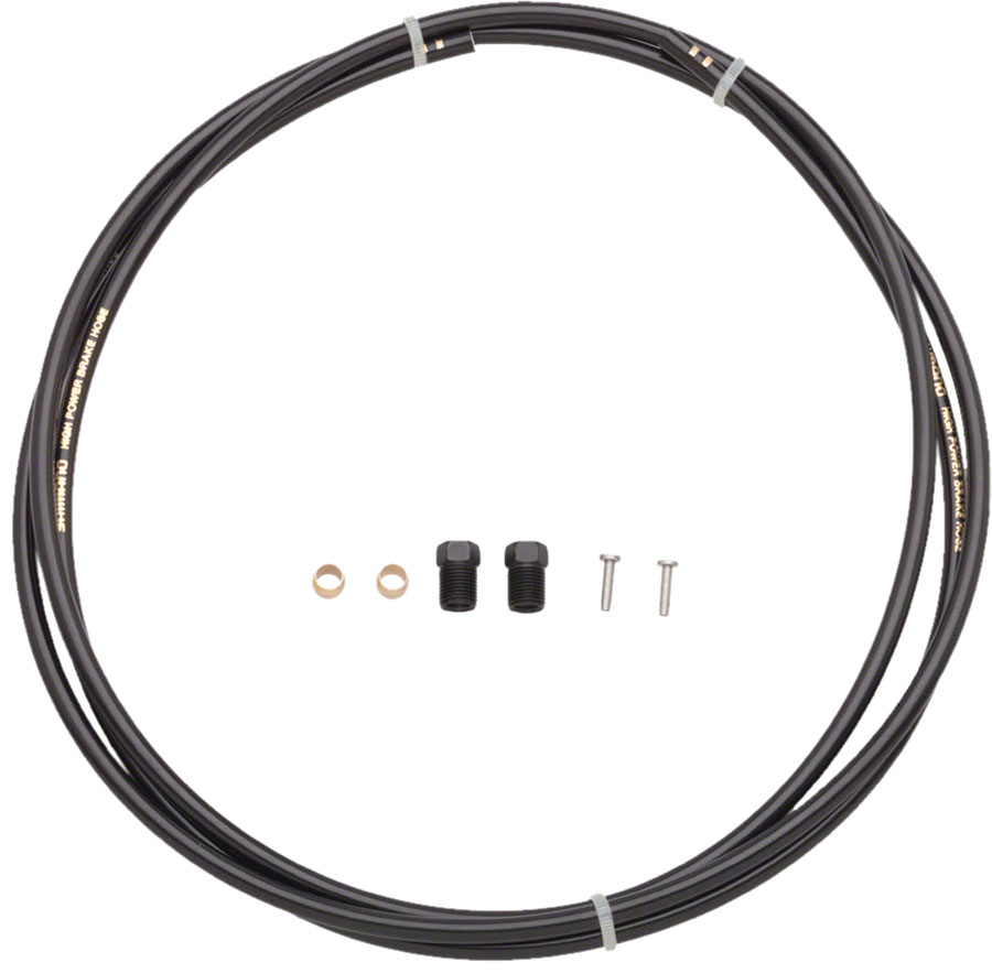 Shimano SM-BH90-SS High Pressure Disc Brake Hose Kit - Straight Caliper Caliper Connector, 1700mm, Black 