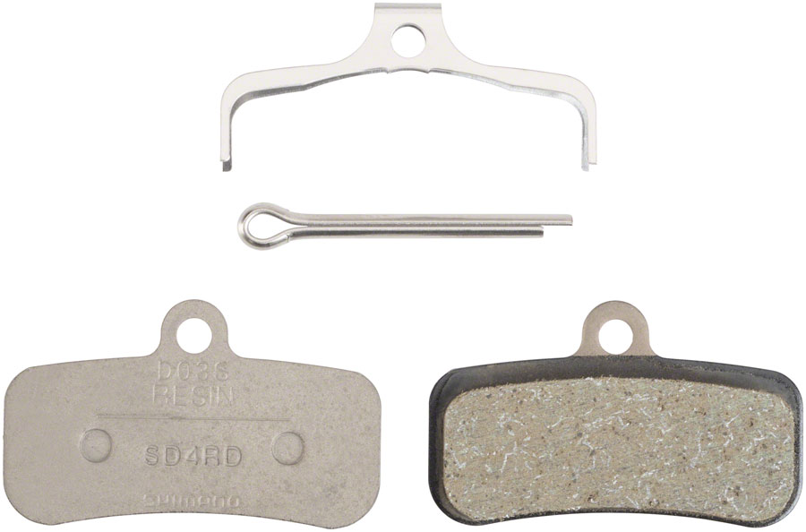 Shimano D03S-RX Disc Brake Pad and Spring - Resin Compound, Stainless Steel Back Plate, One Pair 