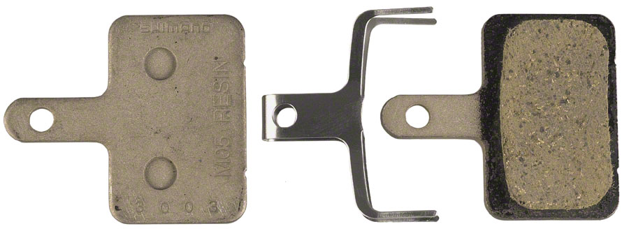 Shimano M05-RX Disc Brake Pads and Springs - Resin Compound, Steel Back Plate, One Pair 