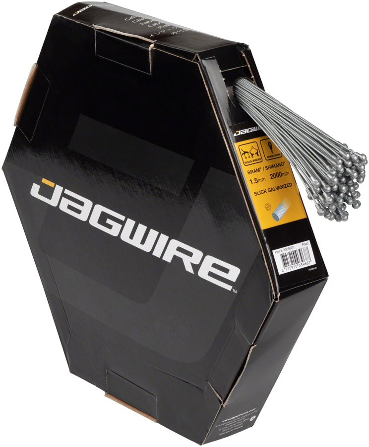 Jagwire Sport Brake Cable 1.5x2000mm Slick Galvanized SRAM/Shimano Road, Box of 100 
