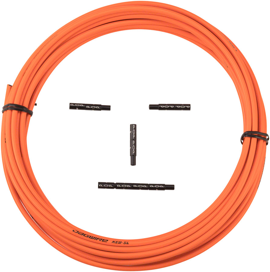 Jagwire 5mm Pro Compressionless Brake Housing with Slick-Lube Liner 10M Roll, Orange 