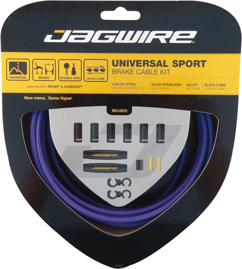 Jagwire Universal Sport Brake Cable Kit, Purple 