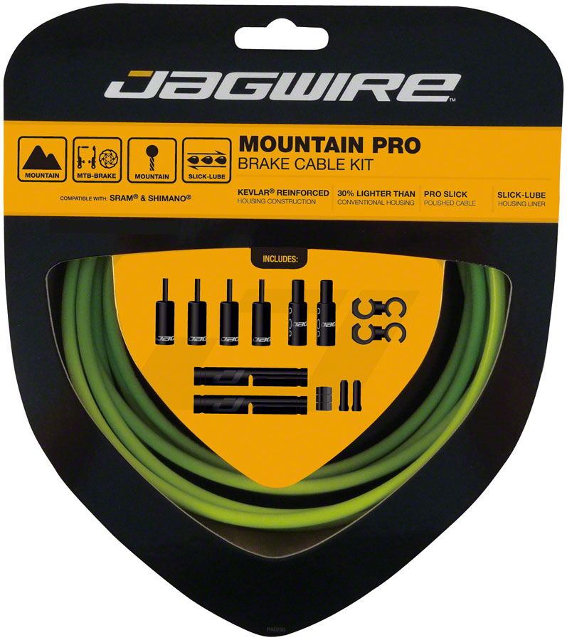 Jagwire Pro Brake Cable Kit Mountain SRAM/Shimano, Organic Green 