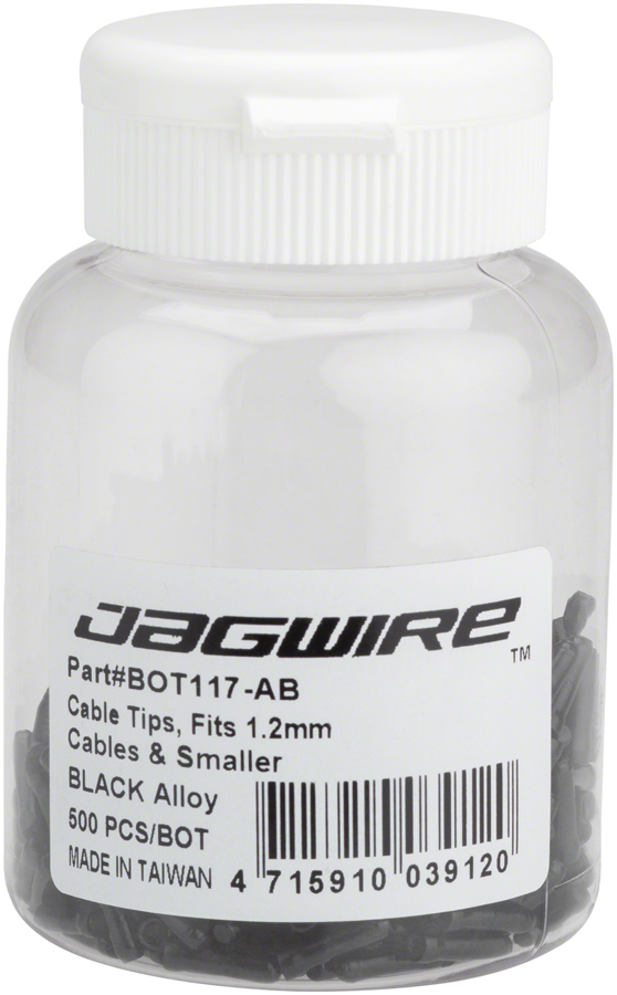 Jagwire 1.2mm Cable End Crimps Black Bottle/500 