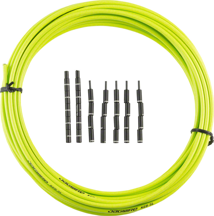 Jagwire 5mm Pro Compressionless Brake Housing with Slick-Lube Liner 10M Roll, Organic Green 