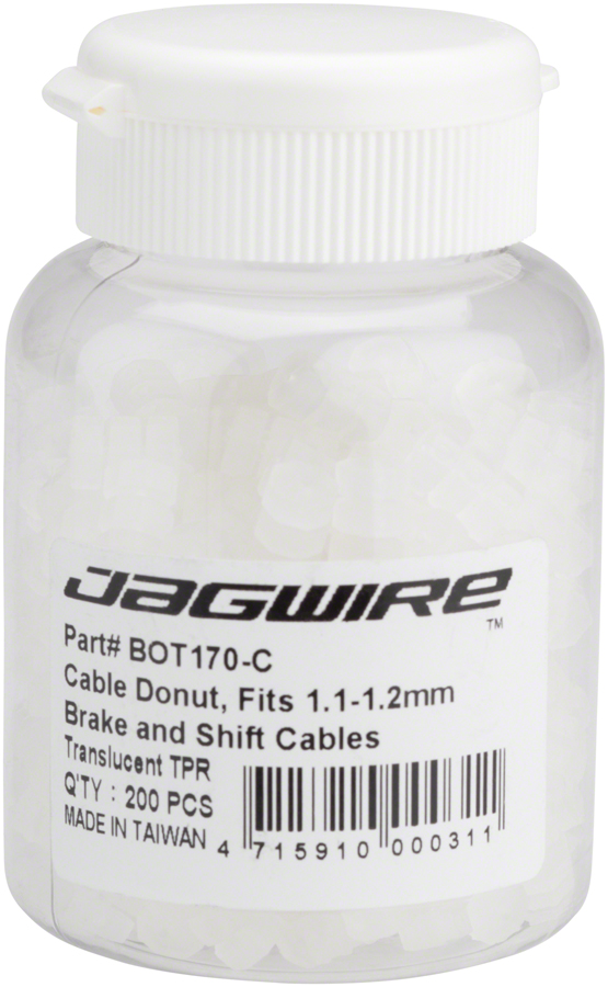 Jagwire Cable Spacer Donuts Clear 1.2mm Bottle of 600 