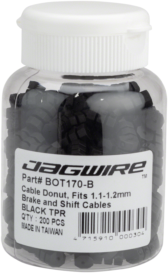Jagwire Cable Spacer Donuts Black 1.2mm Bottle of 600 