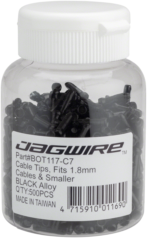 Jagwire 1.8mm Cable End Crimps Black Bottle/500 